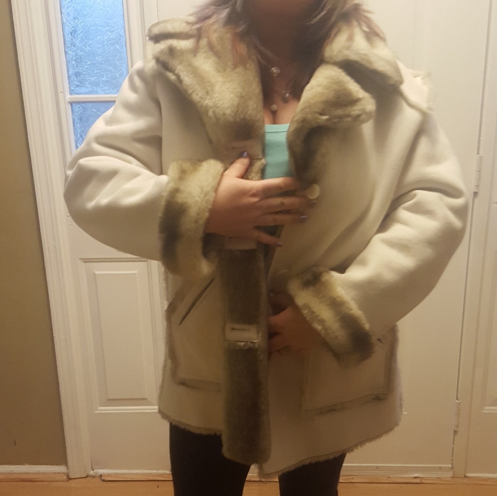 PLUS SIZE NEW!reversible fauxfur coat Dennis Basso